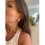 TRIO DE ARGOLAS GOTA BANHADO A OURO