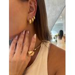 TRIO DE ARGOLAS LISAS BANHADO A OURO