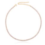CHOKER RIVIERA GR CRISTAL BANHADA A OURO