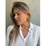 BRINCO EAR HOOK GOTA BANHADO A OURO