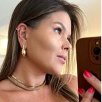 BRINCO ARGOLA GOTA G BANHADO A OURO