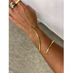 BRACELETE PONTA ÚNICA BANHADO A OURO
