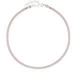 CHOKER FITA BANHADA A RODIO BRANCO