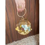 CLUTCH ESFERA PAETES DOURADA