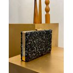 CLUTCH PEDRARIA NATURAL PRETA