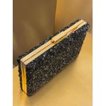 CLUTCH PEDRARIA NATURAL PRETA