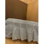 CLUTCH MALHA CRAVEJADA PRATEADA 