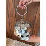 CLUTCH ESFERA PAETES PRATEADA
