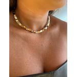 CHOKER CANUTILHOS QUADRADOS DOIS BANHOS