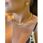 BRINCO ARGOLA TRIPLA M BANHADO A OURO 