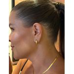 BRINCO ARGOLA LISA BANHADO A OURO