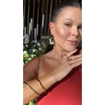 BRINCO CHAPAS REDONDAS PENDENTES BANHADO A OURO
