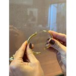 BRINCO MEIA ARGOLA TUBO MAXI BANHADO A OURO 