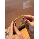 BRINCO MEIA ARGOLA TUBO MAXI BANHADO A OURO 
