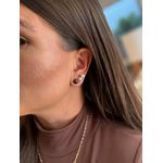 BRINCO EAR CUFF PÉROLAS BOHO BANHADO A OURO