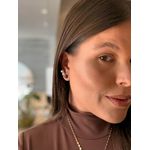 BRINCO EAR CUFF PÉROLAS BOHO BANHADO A OURO