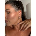 BRINCO FRONTAL ORGANIC VAZADO P BANHADO A OURO