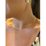 CHOKER FITA FINA DETALHADA BANHADO A OURO