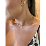 CHOKER ELOS RETANGULARES FINOS BANHADA A OURO