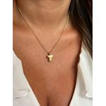 COLAR COM PINGENTE MENINA LISA BANHADO A OURO