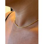 CHOKER CANUTILHOS REDONDOS BANHADA A OURO 