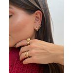 TRIO DE ARGOLAS LISAS BANHADO A OURO