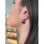 BRINCO ARGOLA TREND SLIM G BANHADO A RÓDIO BRANCO