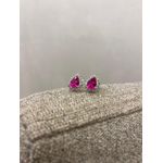 BRINCO GOTINHA PINK CRAVEJADA BANHADA A RÓDIO BRANCO