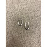 BRINCO ARGOLA CLICK PONTA CRAVEJADA BANHADO A RÓDIO BRANCO