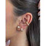 BRINCO ARGOLA CRAVEJADA GR P BANHADO A OURO