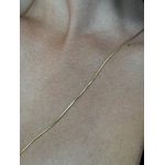 COLAR LONGO CORRENTE DIAMANTADA 60CM BANHADO A OURO