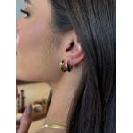 BRINCO ARGOLA REDONDA SLIM M BANHADO A OURO 