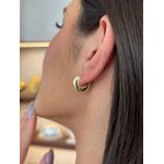BRINCO ARGOLA REDONDA SLIM P BANHADO A OURO