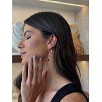 BRINCO ARGOLA PINGENTE CHAPINHAS BANHADO A OURO