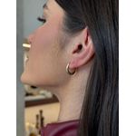 BRINCO ARGOLA OVAL LISA BANHADO A OURO 