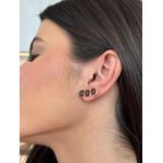 BRINCO EAR CUFF BOHO MARROM BANHADO A OURO