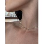 CHOKER PÉROLAS E CHAPINHAS BANHADA A OURO