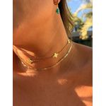 CHOKER TREVOS BANHADO A OURO 