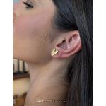 BRINCO CORAÇÃO LISO BANHADO A OURO