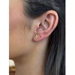 BRINCO CORAÇÃO P LISO BANHADO A OURO