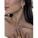 CHOKER ELOS RETANGULARES BANHADA A OURO