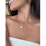 COLAR PINGENTE CORAÇÃO SLIM DOIS BANHOS