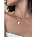 COLAR PINGENTE CORAÇÃO SLIM DOIS BANHOS