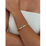 BRACELETE GOTINHA TURQUESA BANHADO A OURO