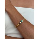 BRACELETE GOTINHA TURQUESA BANHADO A OURO