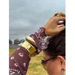 NEW BRACELETE CHAPA INSPIRED BANHADO A OURO