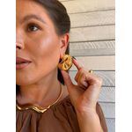 BRINCO ARGOLA CHAPA REDONDA BANHADO A OURO 