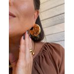 BRINCO ARGOLA CHAPA REDONDA BANHADO A OURO 