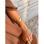 BRACELETE NEW ORGANIC BANHADO A OURO