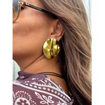 BRINCO CHAPA MARTELADA BANHADO A OURO